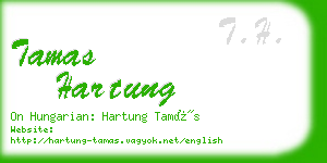 tamas hartung business card